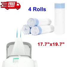 60 Count Drawstring Cat Litter Bags for Most Auto Self-Cleaning Litter Box Liner