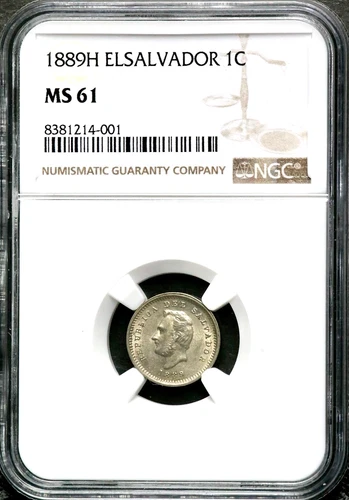 1889H El Salvador 1C One Centavo - NGC MS 61  CC792