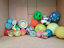 Lot of Vintage/Preowned Rubber Bouncy Balls Various Colors and Sizes 22 Balls