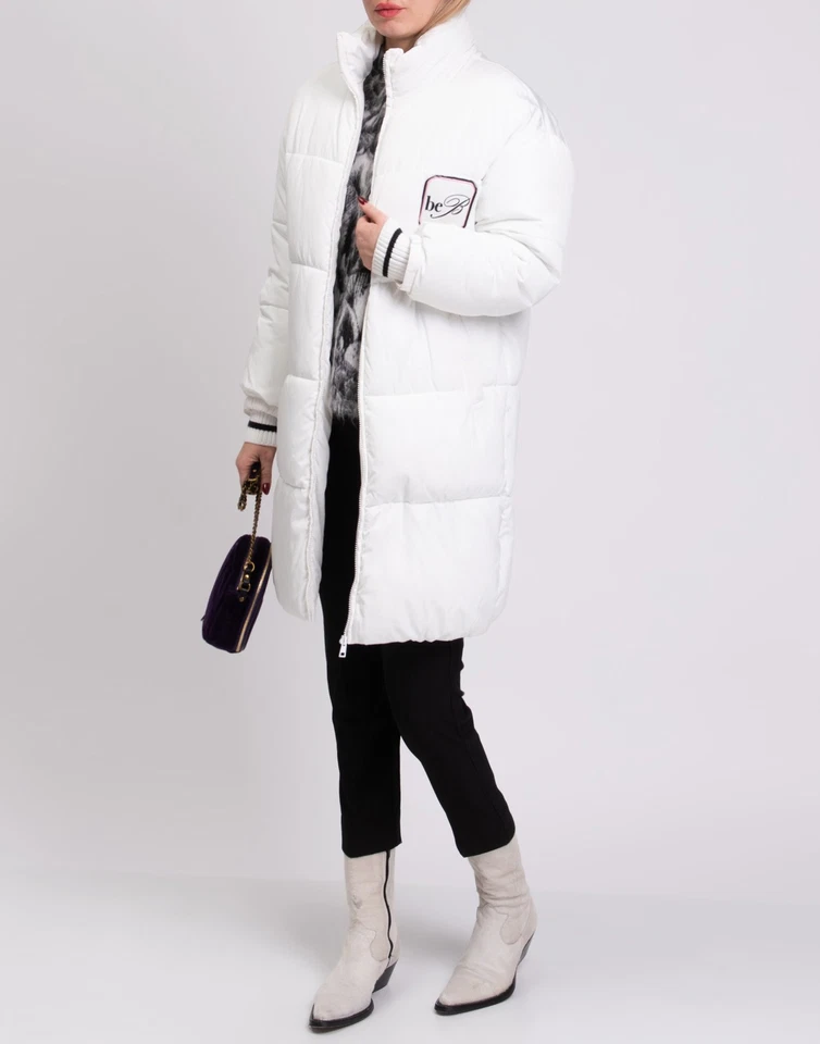 RRP €482 BE BLUMARINE Puffer Jacket IT44 US8 UK12 L Embroidered Logo High Neck - Image 2 of 4