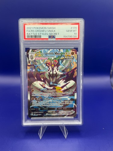 2021 Pokemon Rapid Strike Urshifu VMAX 170/163 Battle Styles Alt Art PSA 10