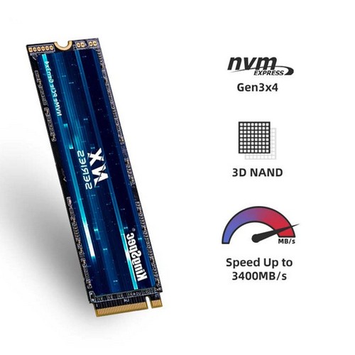 SSD M.2 NVME 2280 PCIe Gen 3×4, NVMe 1.3 KingSpec 512GB NX-512GB (2280) - Photo 2/5