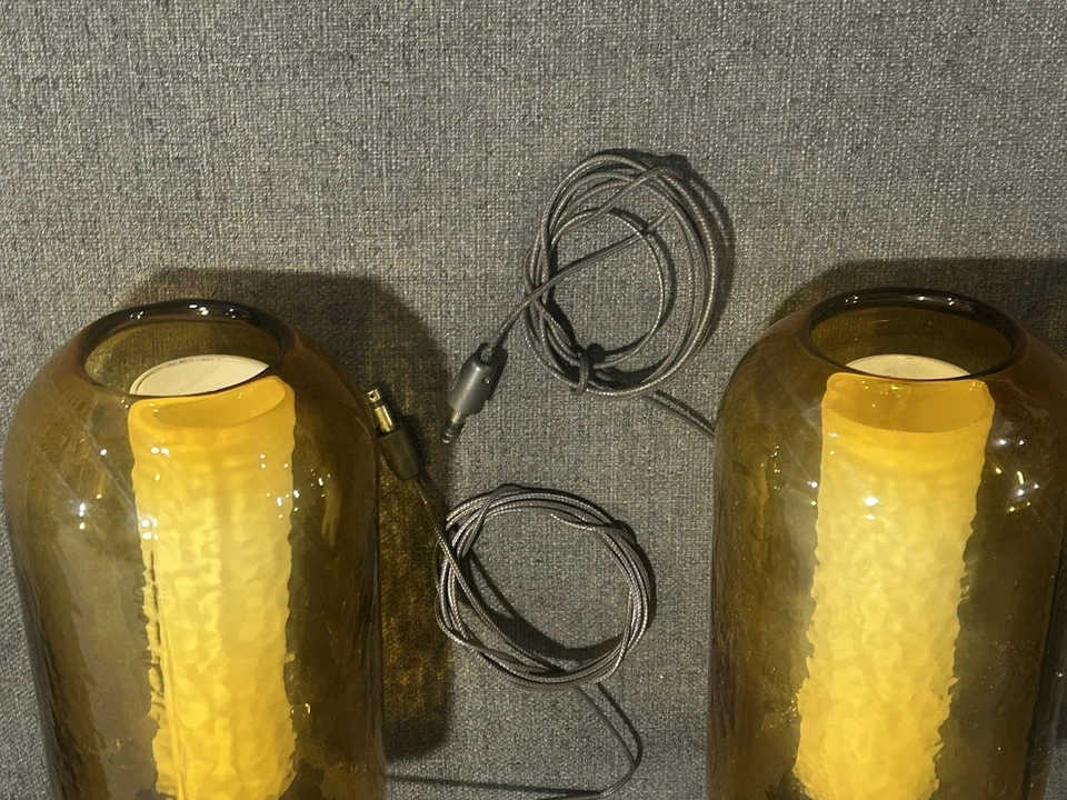LOT OF 2 PIECES LBL TECH LIGHTING 12V FREEJACK MINI MASON PENDANTS HS574 AMBER - Image 2 of 4