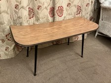Vintage Side Coffee Table Formica Top 1950s / 60s Wooden Dansette Tapered Legs