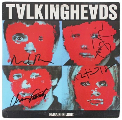 Talking Heads (4) Byrne, Frantz +2 Signed Album Cover W/ Vinyl BAS