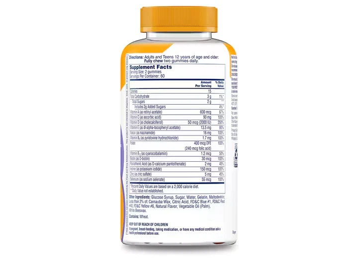 Multivitamínico One A Day MULTI+ Teen Immunity Defense Gummy, 120 unidades seladas - Imagem 2 de 4