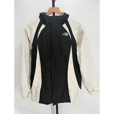 The North Face Girls 3-in-1 HyVent Hooded Jacket Fleece Liner Cream Black XL