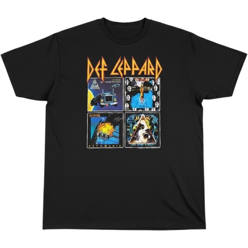 American Classics Def Leppard Multi Album Graphic T-Shirt Mens 2XL Black 2019