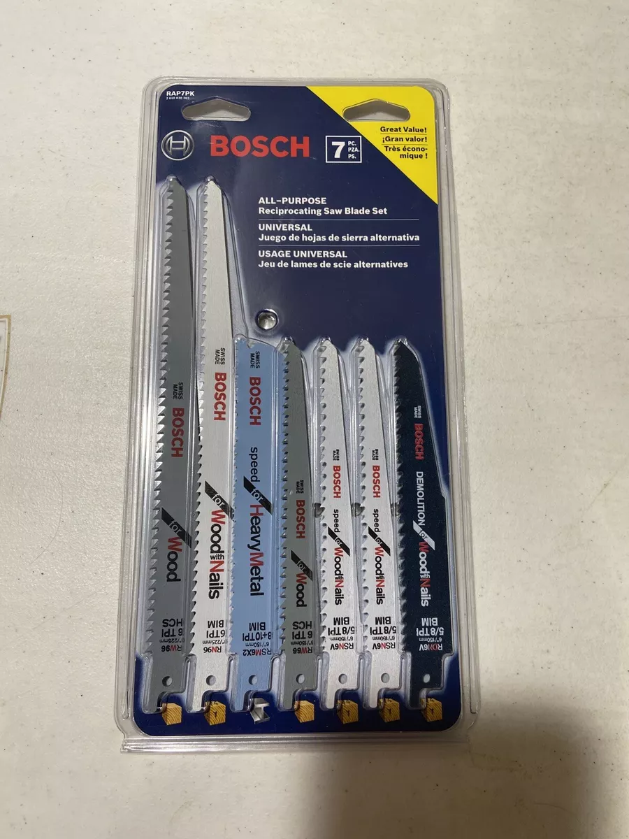 Bosch RAP7PK 7 Piece Reciprocating Saw Blade Set