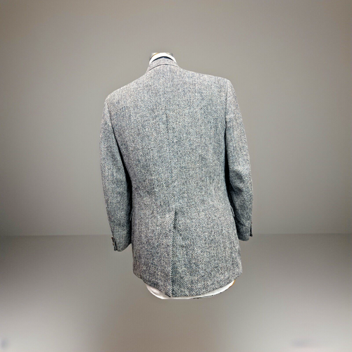 VINTAGE HARRIS TWEED Mens Blazer Sport Coat Casual Jacket Size 41 Wool Suit USA - Picture 20 of 21