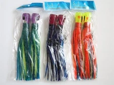 6 NEW Rigged Smoker Skirt 7" Trolling Fishing Lure Bait Tackle Assorted NEW 7/0