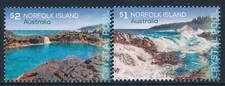 2018 NORFOLK ISLAND CRYSTAL POOL SET OF 2 MNH FINE MINT