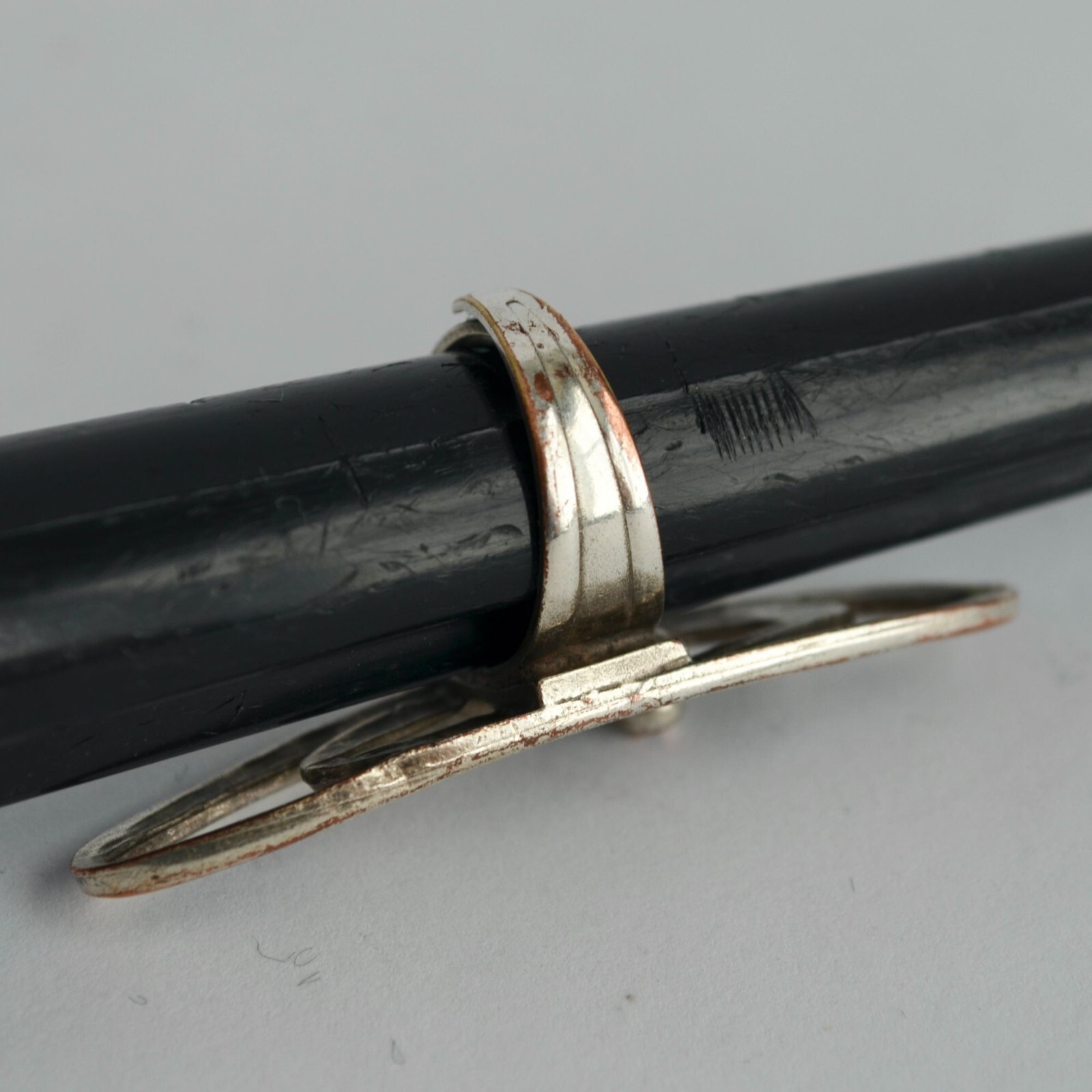 Silver Adjustable Vintage Long Ring - image 2