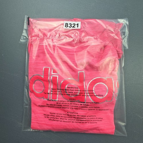 Adidas Hoodie Shirt Girls Size 10/12 Pink Long Sleeve Ruffle Hem Logo Activewear - Picture 9 of 9