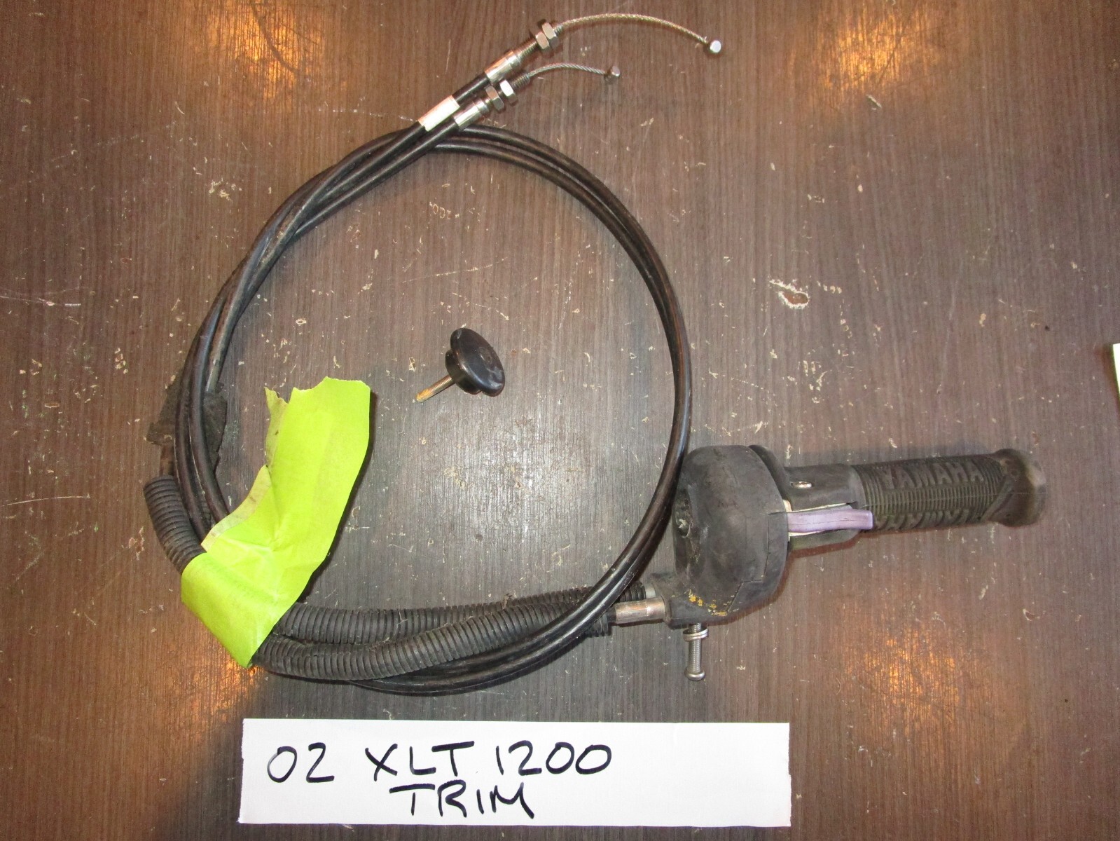 02 YAMAHA XLT 1200 TRIM NOZZLE CONTROL CABLES W/ GRIP HANDLE F0DU153D