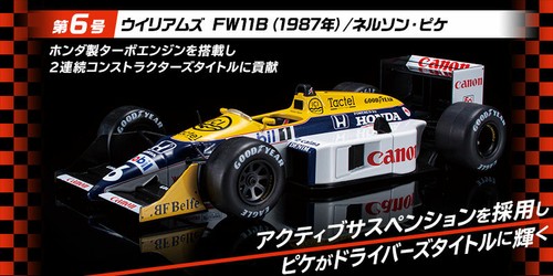 1/24 DeAGOSTINI Big Scale F1 #6 Williams FW11B Nelson Piquet 1987 model cars - Picture 2 of 8