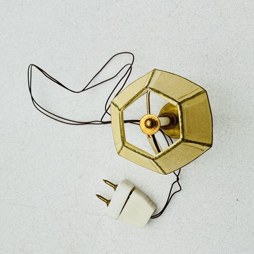 Vintage Miniature Dollhouse Clare Bell Table Lamp With Beige Shade HTF - Picture 4 of 12