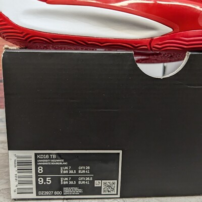Nike KD16 Kevin Durant TB Men's 8 University Red Basketball Shoes