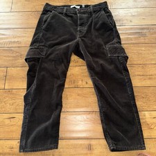 Vintage Vince Corduroy Cargo Pants Brown Size 6 Made In USA 31x24