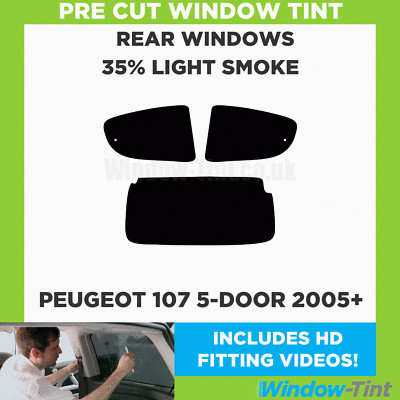 Pre Cut Window Tinting Film for Peugeot 107 5-door 2005+ 35% Light Rear Car Tint