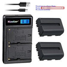 Kastar Battery LCD Dual Charger for Sony NP-FM500H a550 DSLR-A550L DSLR-A550Y