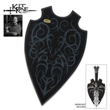 Universal Kit Rae Wood Sword Wall Plaque Display Stand Holder Blade Mount Rack