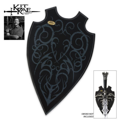 Universal Kit Rae Wood Sword Wall Plaque Display Stand Holder Blade Mount Rack