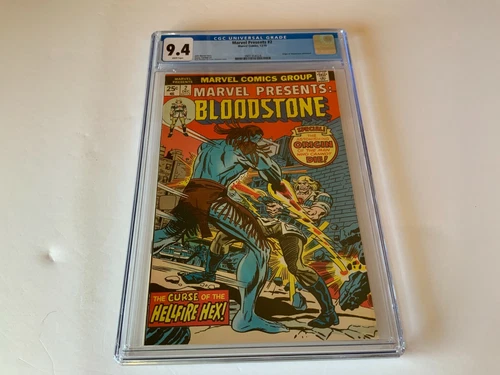 MARVEL PRESENTS 2 CGC 9.4 WHITE PAGES ORIGIN BLOODSTONE MARVEL COMICS 1975
