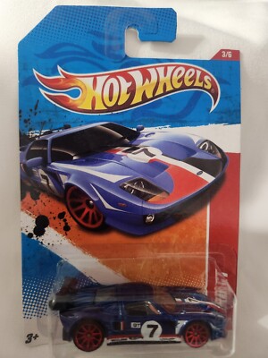 Hot Wheels 2011 Thrill Racers Series #3/6 Blue Ford GT, #219/244, 1:64, EXC!