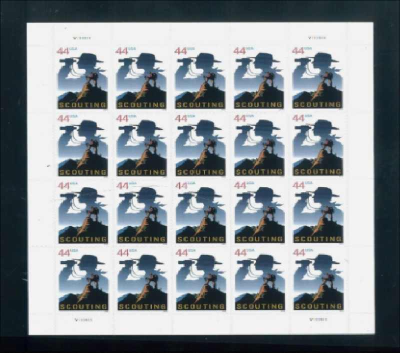 A US 44¢ Boy Scouts of America BSA Postage Stamp #4472 MNH Sheet
