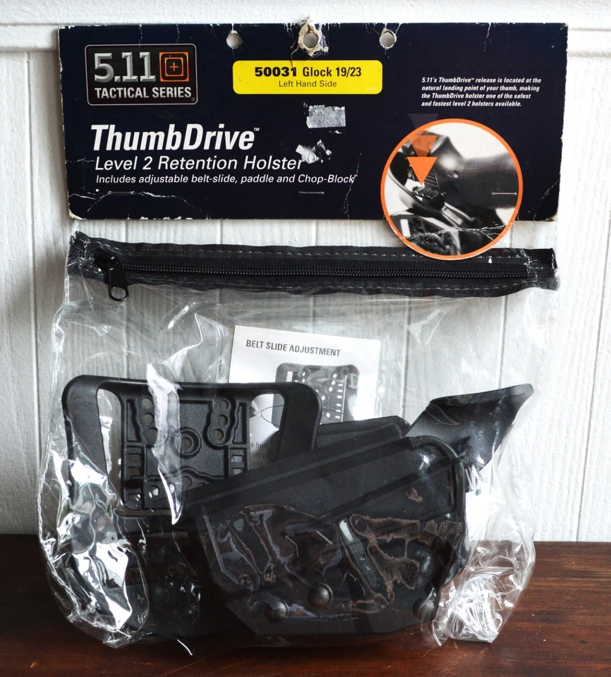 5.11 Thumb Drive Holster- Glock 19/23 Left Hand- NIP - Image 4 of 4