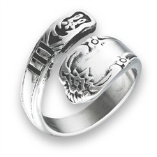 STAINLESS STEEL VICTORIAN SPOON RING