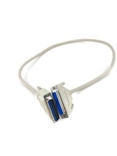 Vintage 25 Pin Male To Female Computer PC Cord - 33in Long