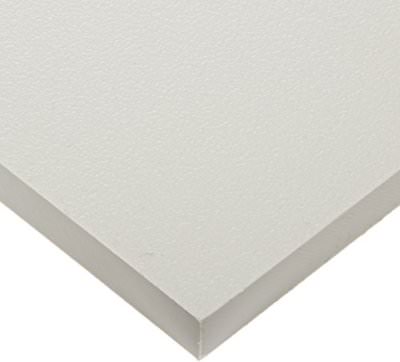 White Marine Board HDPE Polyethylene Plastic Sheet 1/2  x 12  x 24''