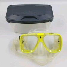 Scubapro Solara Scuba Snorkeling Dive Mask Yellow w/ Case. USED. 1