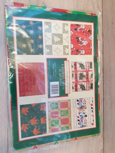 2 packs vintage christmas wrapping paper 8 sheets per pack various designs - Picture 3 of 13