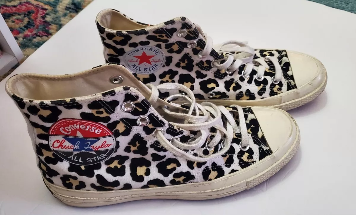 Converse 70 HI Top Logo Play Mens Shoes 8 Leopard Print 166748C | eBay