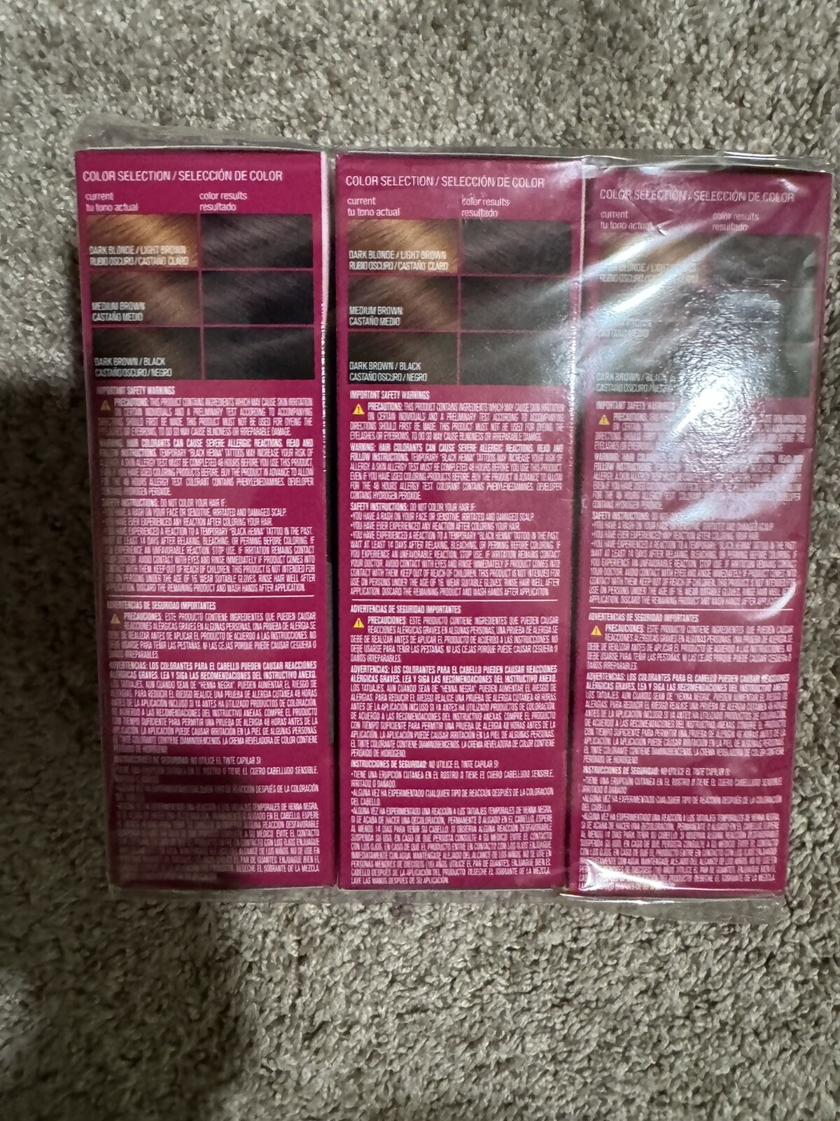 Revlon Colorsilk Luminista Hair Color #107 Violet Black (Lot of 3)