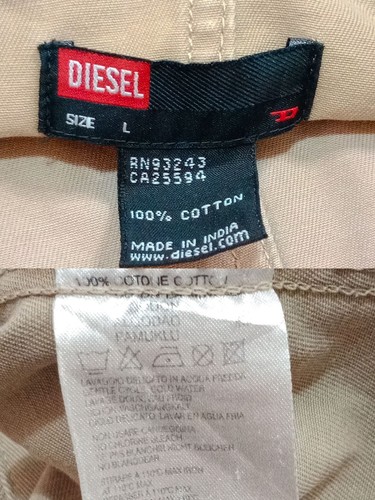 diesel distressed utility crop jacket L KHAKI BBS CANVAS DURABLE PREMIUM GOLD - Picture 13 of 13