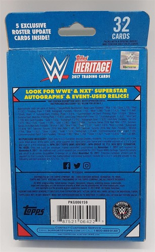 Topps WWE Wrestling Heritage Wrestling Hanger Box 2017 John Cena Version - Picture 2 of 2