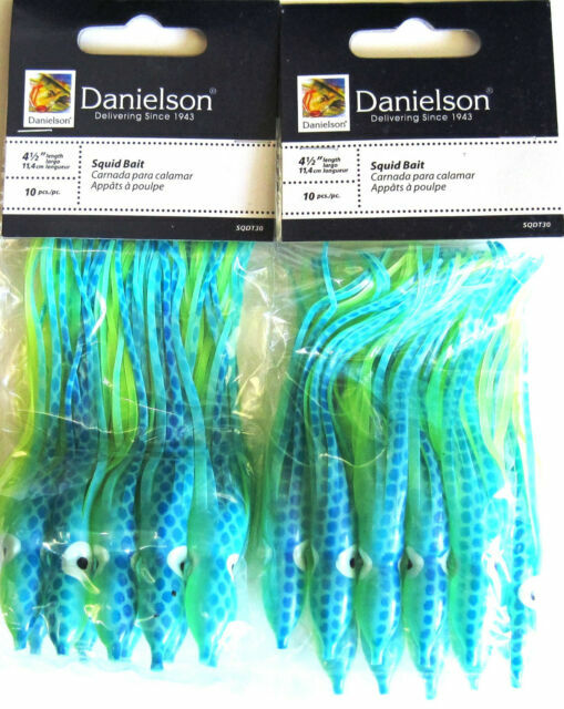 3 Paquets De Leurres Calmar Danielson SQDT-35 - 4.5 Pouces - Pêche Au Saumon
