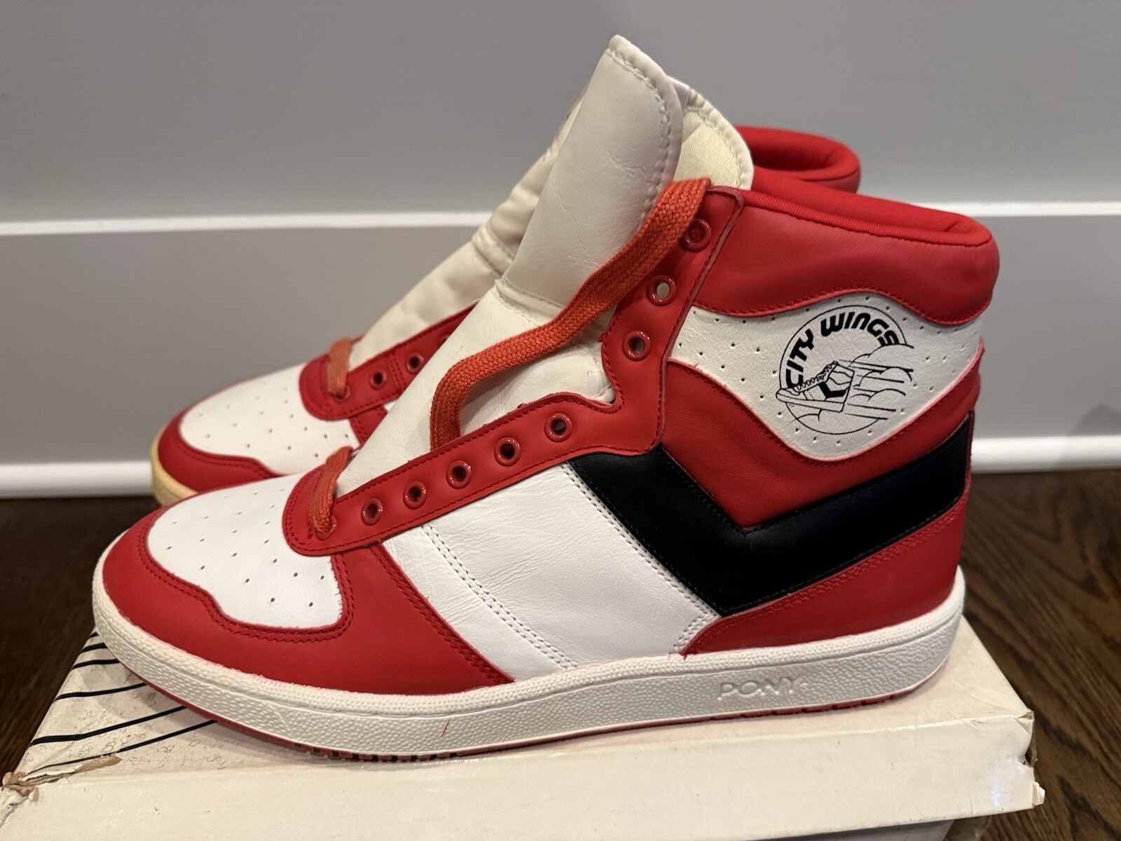 Sneakers DS vintage Pony City Wings originali 1985 mai indossate con scatola US da uomo taglia 12