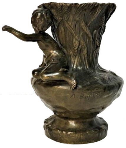 French Beaux Arts, Patinated Bronze Figural Vase by A. Bofill, Ca. 1900 - Picture 3 of 11