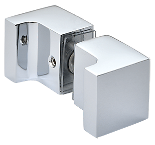 CRL SDKSQ2CH Polished Chrome Back-to-Back Square Finger Pull Knob - Picture 3 of 4