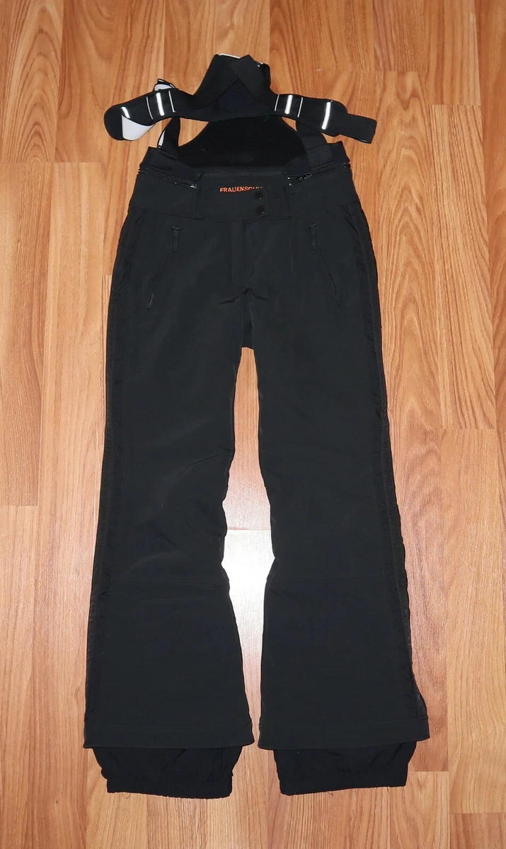 FRAUENSCHUH Womens LUXURY Designer Black Stretch Ski Pants Size 36