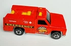 Hot Wheels Blackwall 1988 Emergency Rescue Unit Truck Red Toy Ranger Truck