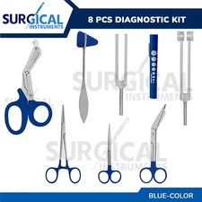 8 Piece BLUE Medical Kit EMT Nursing Surgical EMS Student Paramedic HOLIDAY GIFT