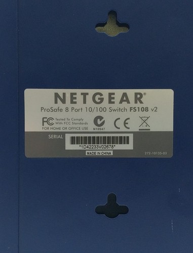 Netgear FS108 ProSafe (8-Port) Ethernet Desktop Switch w/ 7.5V Power Supply - Picture 4 of 4