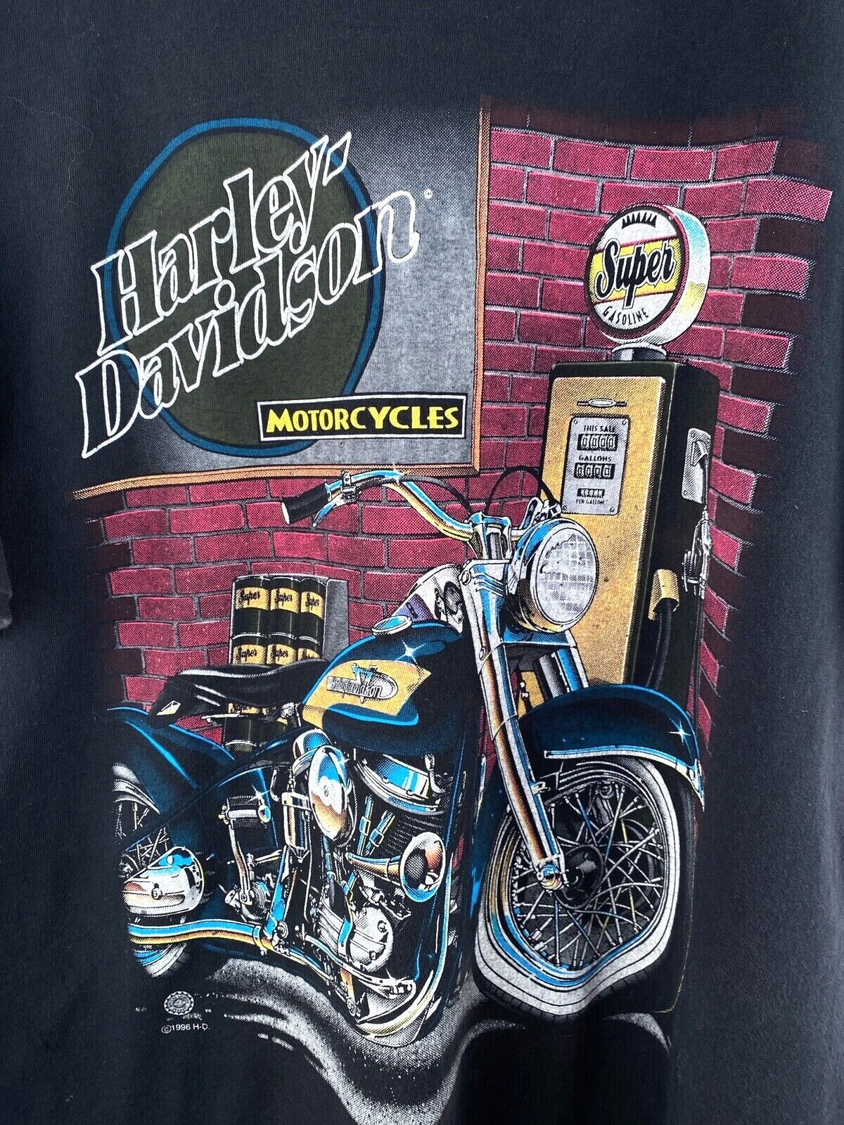Vintage Harley Davidson Motorcycle 1996 T-Shirt G… - image 5