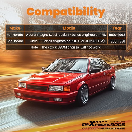 Front Competition Race Traction Bar For Integra Civic 90-93 B-Series Engine - Picture 3 of 9